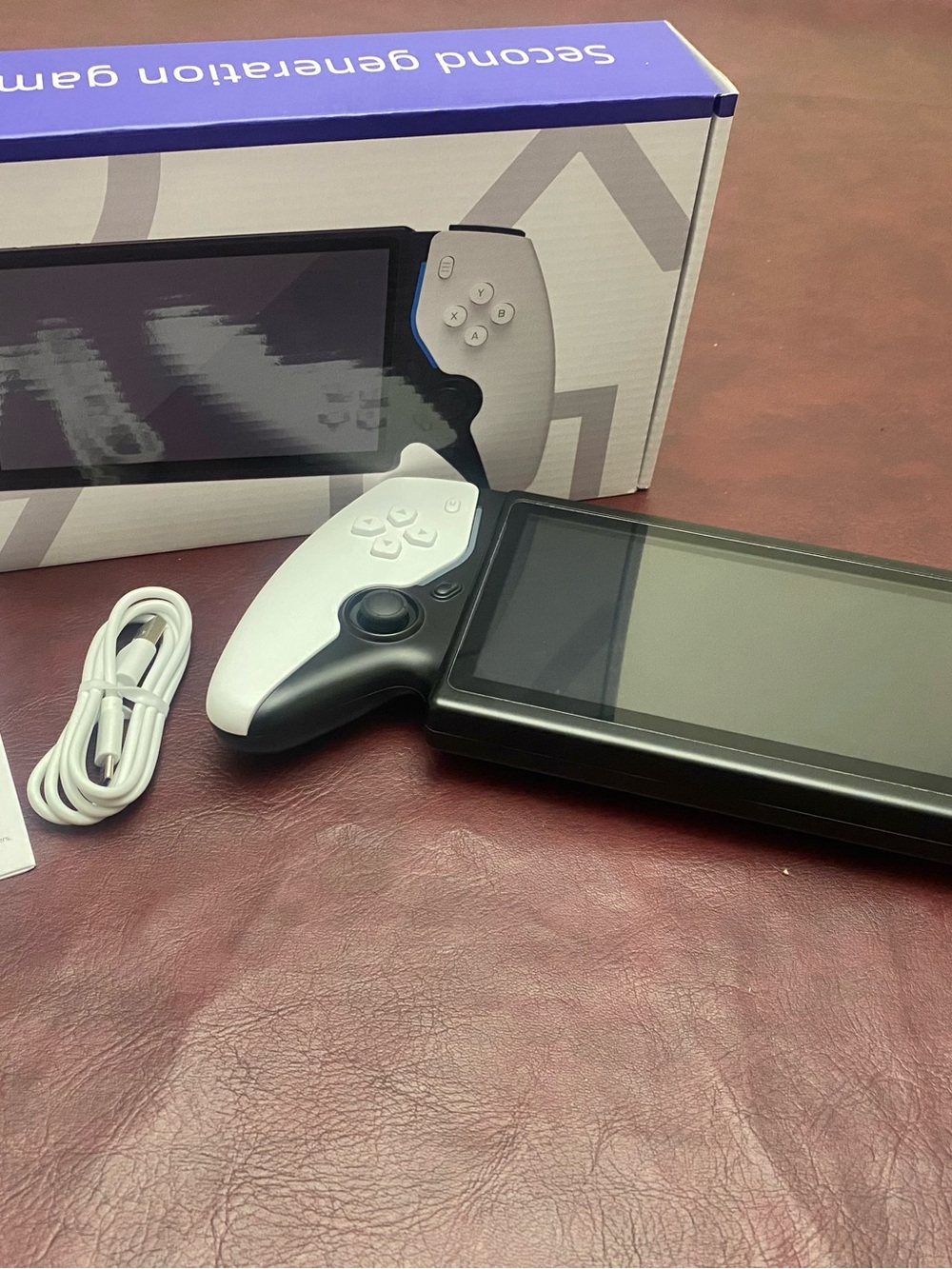 Portable Handheld Gaming Console - Black & White